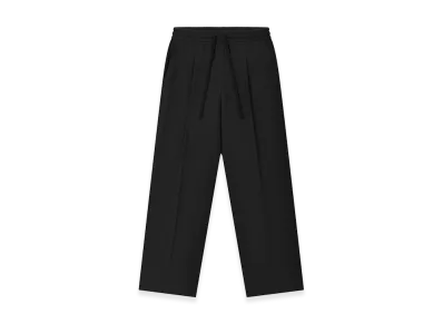 FEAR OF GOD ESSENTIALS Silk Blend Pleat Front Drawstring Pant "Vintage Black"