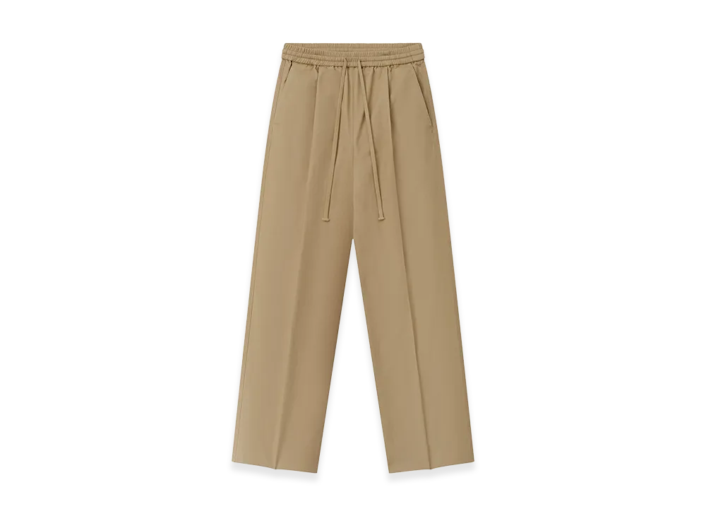 FEAR OF GOD ESSENTIALS Women's Cotton Twill Pleat Front Drawstring Pant "Dune"