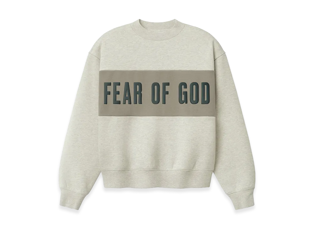 FEAR OF GOD ESSENTIALS Women's Paneled Classic Sweatshirt "Vanilla Heather"