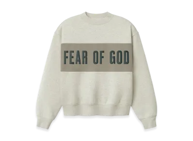 FEAR OF GOD ESSENTIALS Women's Paneled Classic Sweatshirt "Vanilla Heather"