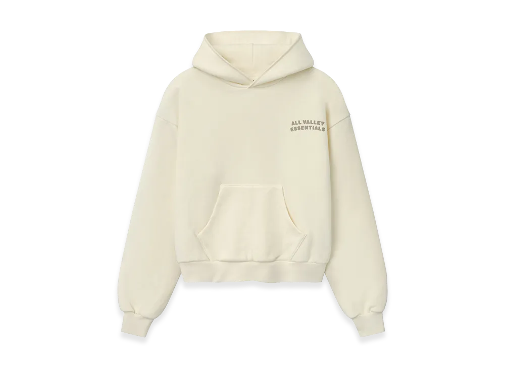 FEAR OF GOD ESSENTIALS Women's 90s Fleece Hoodie Classic Fit "Washed Ivory"