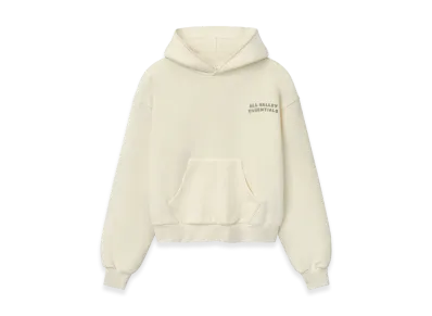 FEAR OF GOD ESSENTIALS Women's 90s Fleece Hoodie Classic Fit "Washed Ivory"