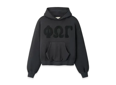 FEAR OF GOD ESSENTIALS Women's 90s Fleece Hoodie Classic Fit "Washed Iron Grey"