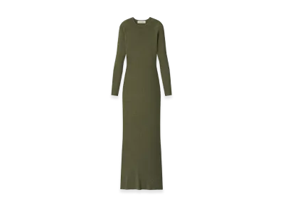 FEAR OF GOD ESSENTIALS Women's Rib Knit Dress "Moss"