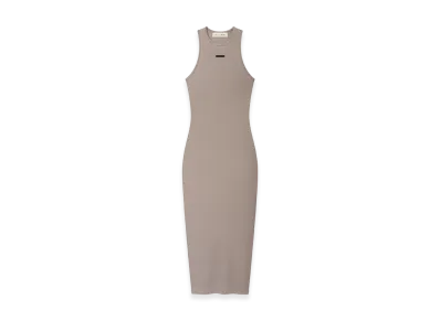 FEAR OF GOD ESSENTIALS Women's Soft Rib Racerback Dress "Seal"