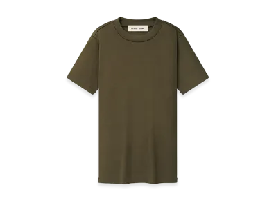 FEAR OF GOD ESSENTIALS Women's Soft Rib Fitted T-Shirt "Moss"