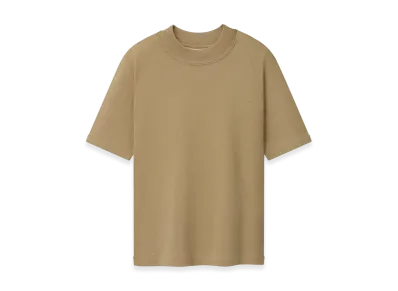 FEAR OF GOD ESSENTIALS Women's Tri-Blend Shrunken Baseball Tee "Dune"
