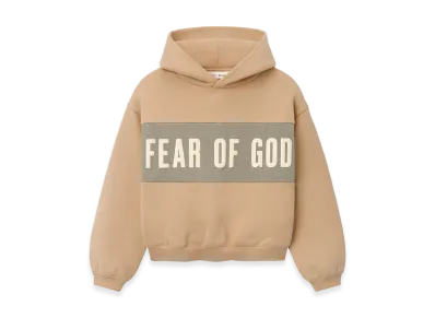 FEAR OF GOD ESSENTIALS Kids Cropped Relaxed Panelled Hoodie "Ginger/Seal Heather"