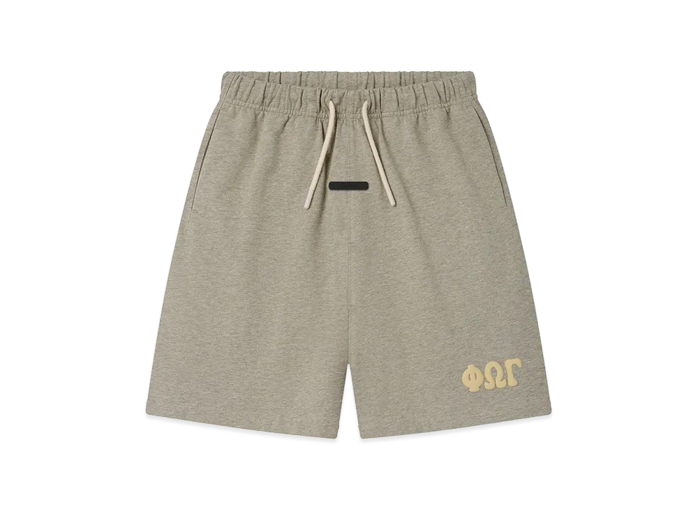 FEAR OF GOD ESSENTIALS Kids 90s Jersey Sweatshort "Seal Heather"