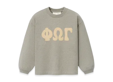 FEAR OF GOD ESSENTIALS Kids Merch Long Sleeve Tee "Seal Heather"