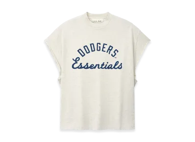 FEAR OF GOD ESSENTIALS Dodgers 90s Cut Off "Oatmeal Heather"