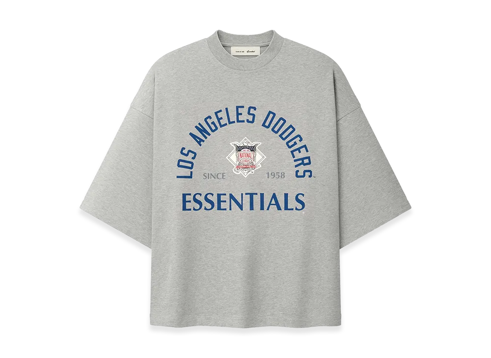 FEAR OF GOD ESSENTIALS Dodgers National League Merch Tee "Concrete Heather"
