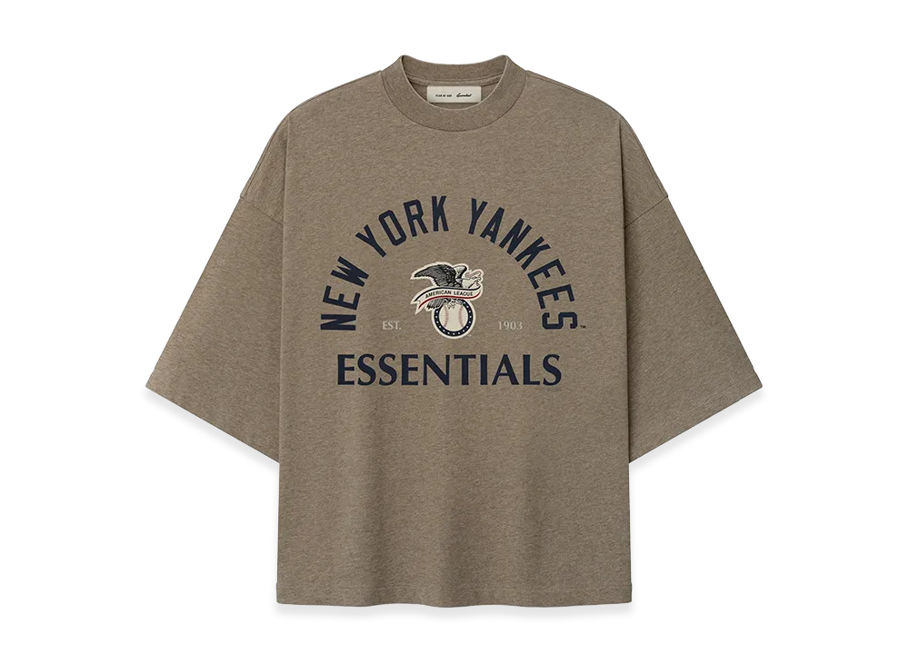 FEAR OF GOD ESSENTIALS Yankees American League Merch Tee "Homestead Heather"