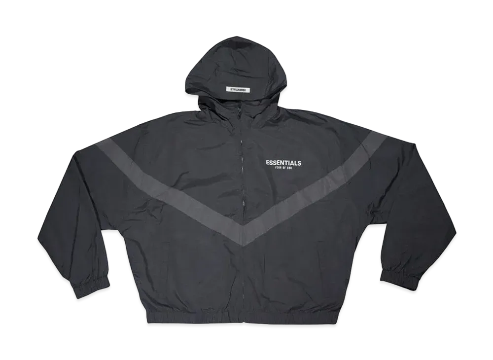 フィアオブゴッド エッセンシャルズ ジップ アノラック ウィンドブレイカー ジャケット "ブラック"