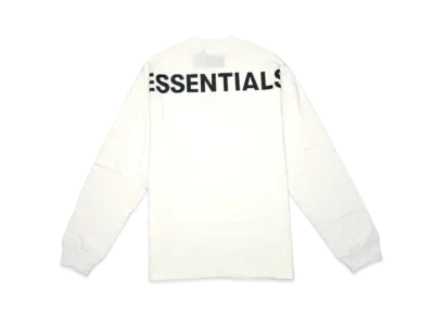 FEAR OF GOD ESSENTIALS 3M Logo Long Sleeve Boxy T-Shirt "White"