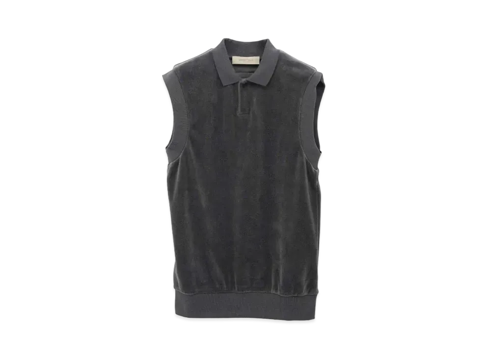 FEAR OF GOD ESSENTIALS SLEEVELESS POLO "Iron"