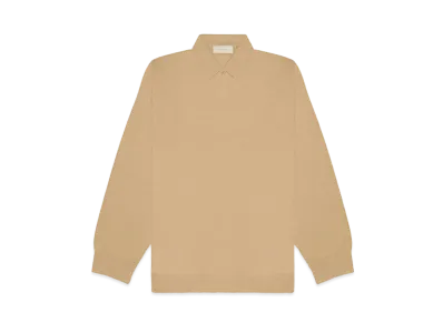 FEAR OF GOD ESSENTIALS Oak Long Sleeve Polo Knit Sweater "Oak"