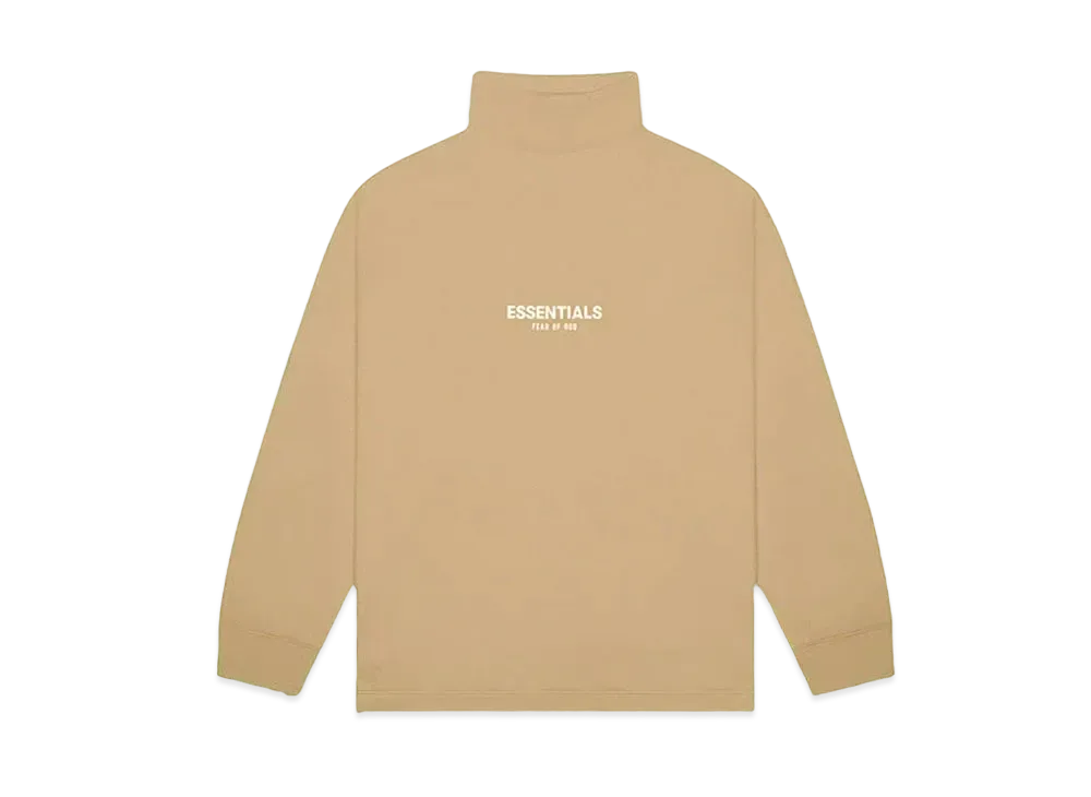 FEAR OF GOD ESSENTIALS Oak Relaxed Mock Neck Sweatshirt "Oak"