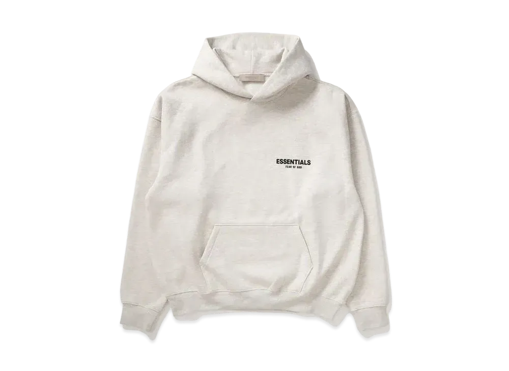 FEAR OF GOD ESSENTIALS BLACK ESS LOGO HOOD "Light Oatmeal"