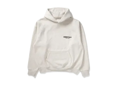 FEAR OF GOD ESSENTIALS BLACK ESS LOGO HOOD "Light Oatmeal"