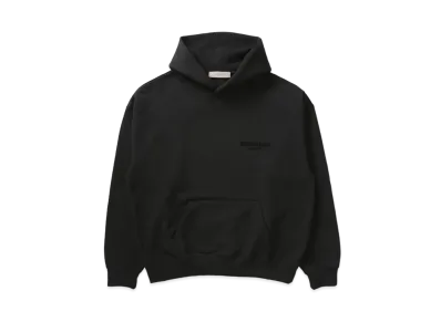 FEAR OF GOD ESSENTIALS BLACK ESS LOGO HOOD "Stretch Limo"