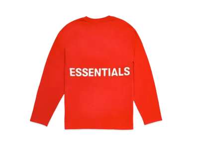 FEAR OF GOD Essentials Boxy Graphic Long Sleeve T-Shirt "Red"