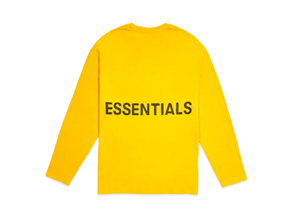 FEAR OF GOD Essentials Boxy Graphic Long Sleeve T-Shirt "Yellow"
