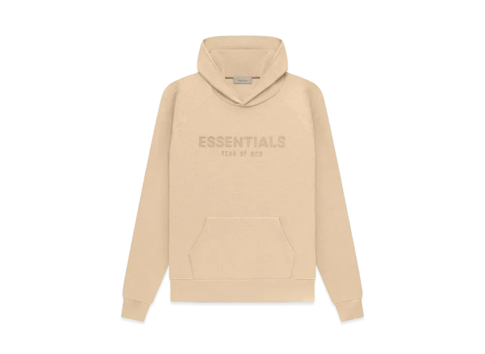 FEAR OF GOD ESSENTIALS Waffle Raglan Hoodie "Sand"