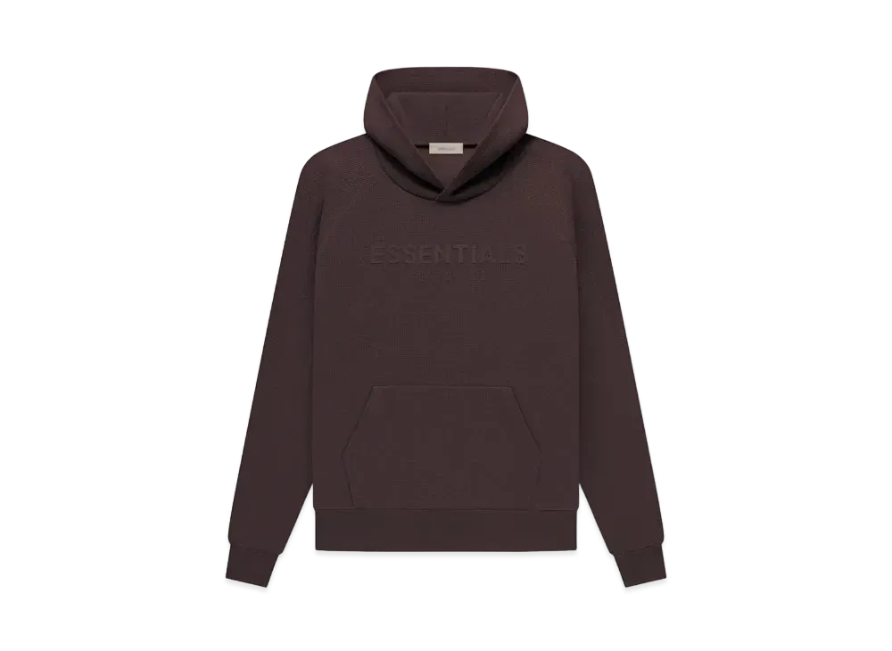 FEAR OF GOD ESSENTIALS Waffle Raglan Hoodie "Plum"