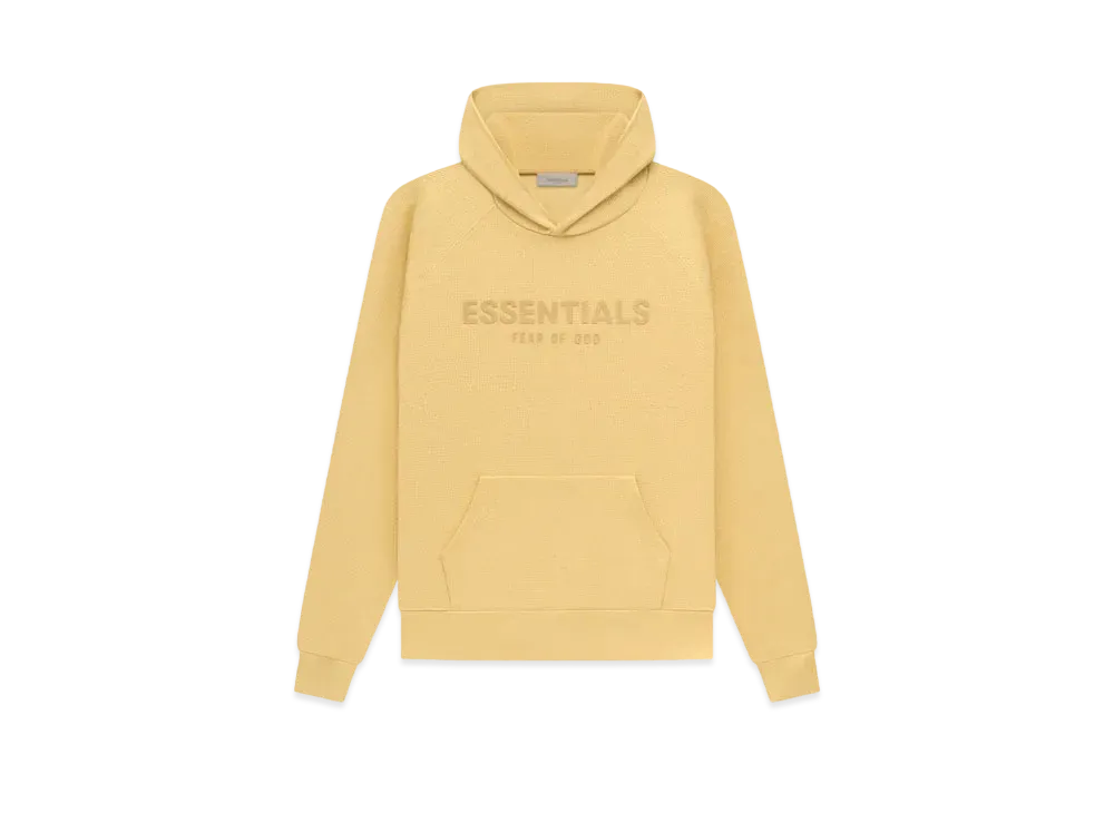 FEAR OF GOD ESSENTIALS Waffle Raglan Hoodie "Light Tuscan"