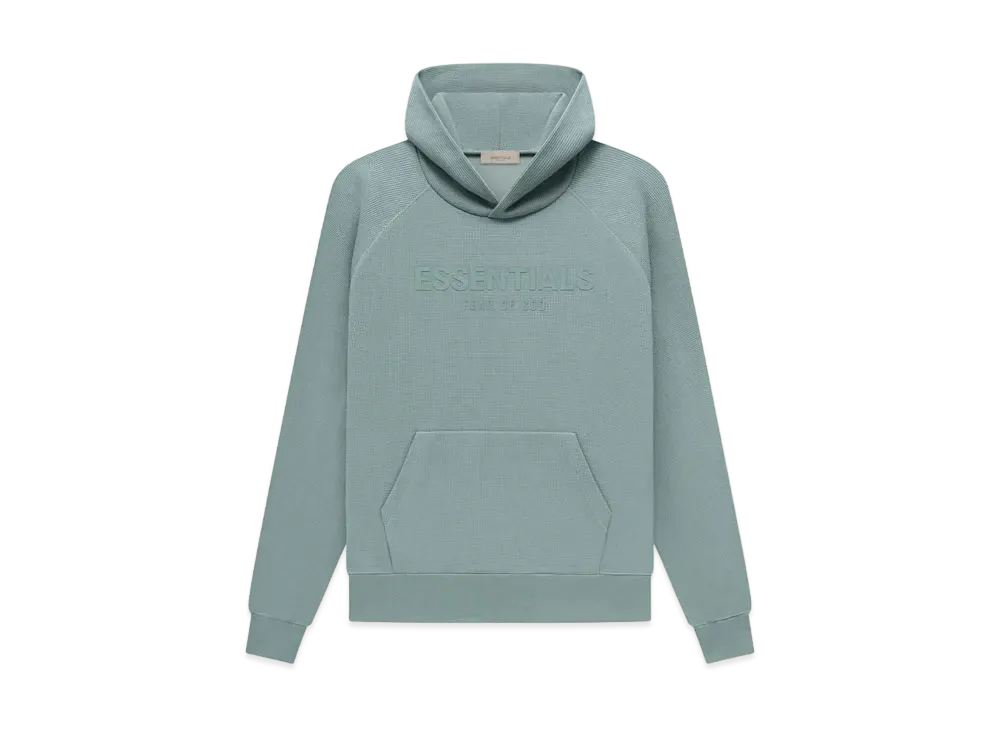 FEAR OF GOD ESSENTIALS Waffle Raglan Hoodie "Sycamore"