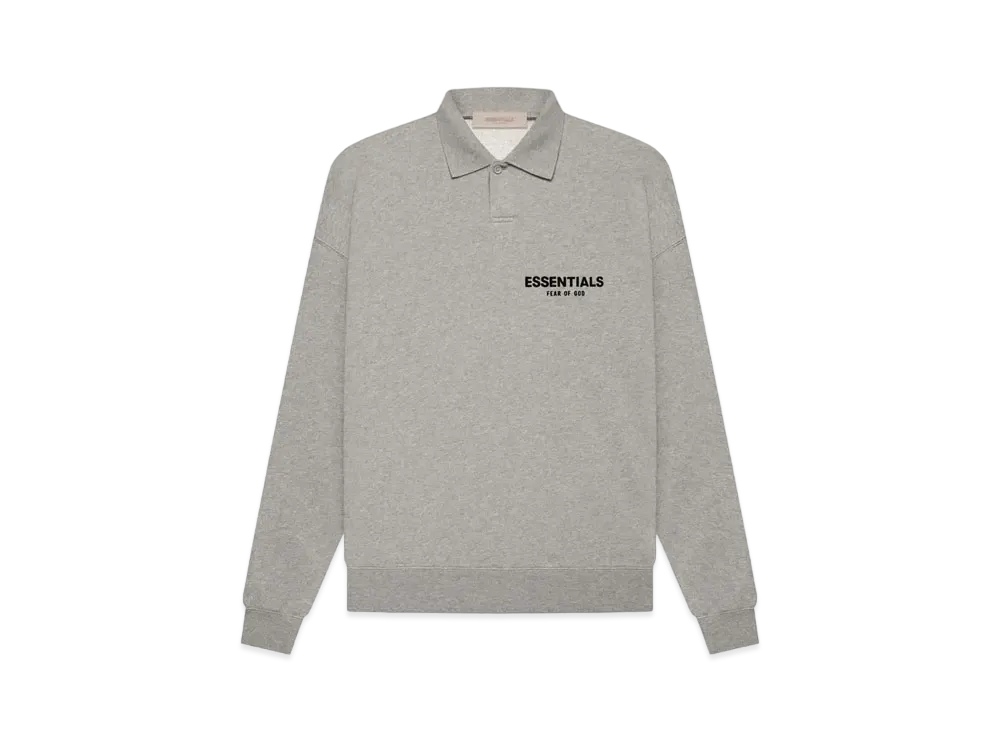 FEAR OF GOD ESSENTIALS LS Polo "Dark Oatmeal"