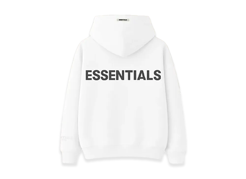FEAR OF GOD ESSENTIALS 3M Logo Pullover Hoodie "White"