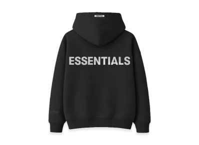 FEAR OF GOD ESSENTIALS Reflector Logo Hoodie "Black"