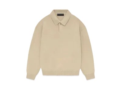 FEAR OF GOD ESSENTIALS Knit Polo "Gold Heather"