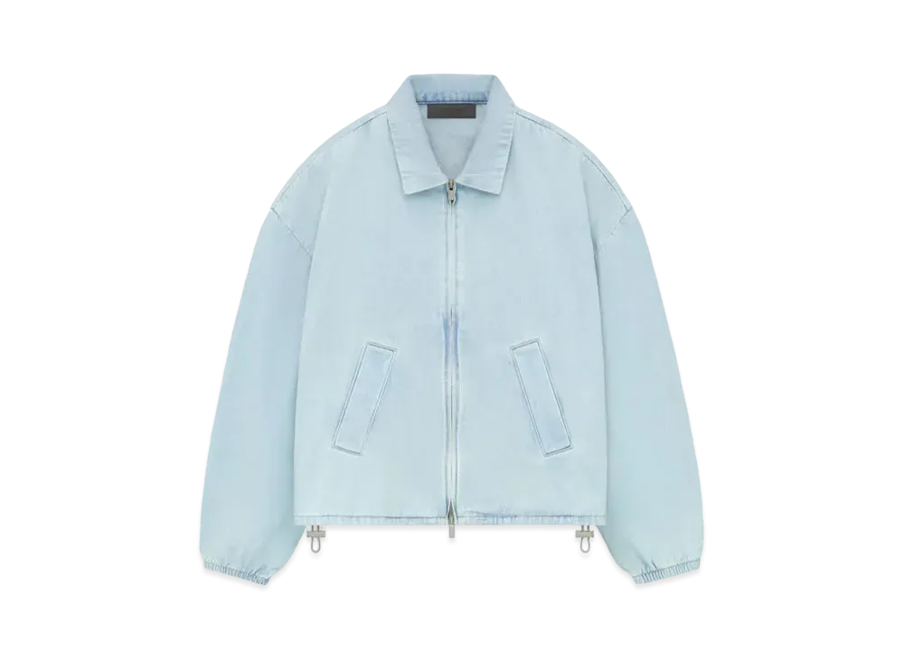 FEAR OF GOD ESSENTIALS Women's Shell Bomber "Light Wash Denim"