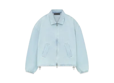 FEAR OF GOD ESSENTIALS Women's Shell Bomber "Light Wash Denim"