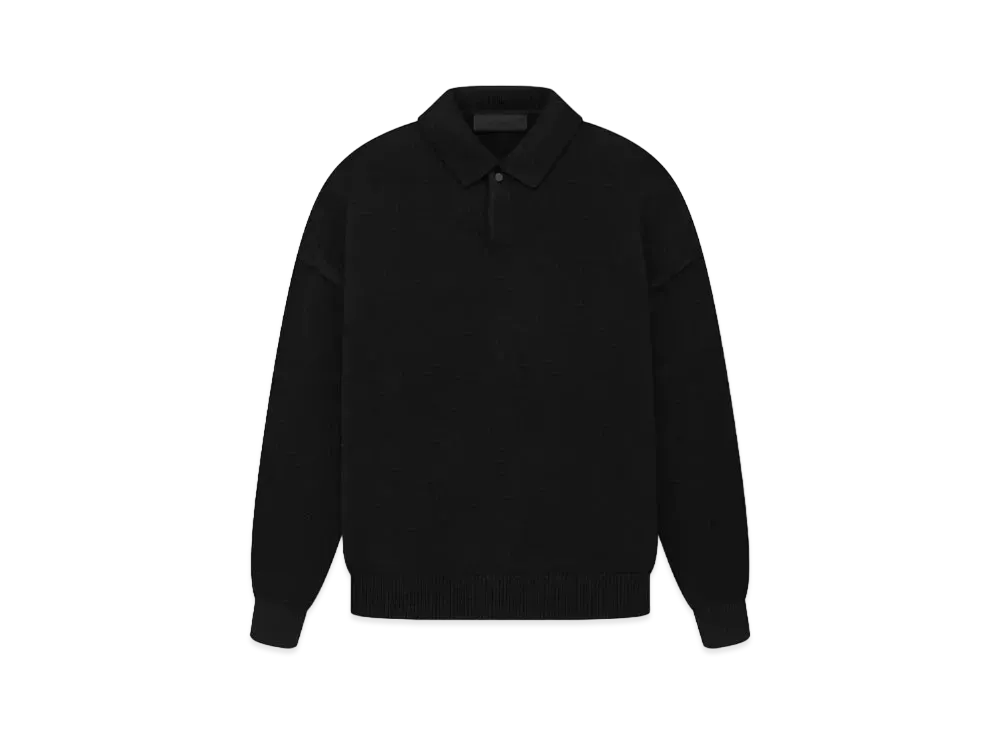 FEAR OF GOD ESSENTIALS Knit Polo "Black"