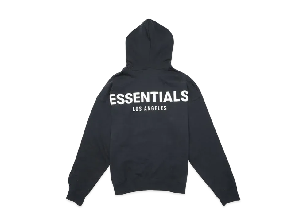 フィアオブゴッド エッセンシャルズ ロサンゼルス 3M プルオーバー フーディー "ブラック"