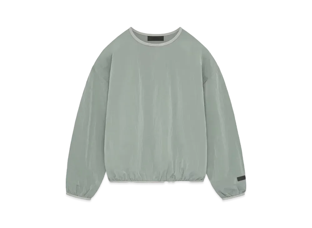 FEAR OF GOD ESSENTIALS Crinkle Nylon Pullover Crewneck "Seal"
