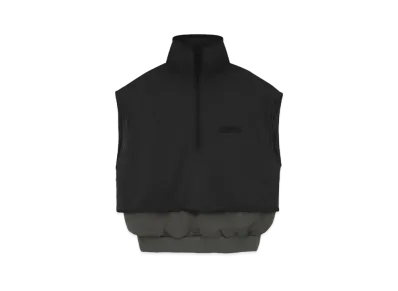 FEAR OF GOD ESSENTIALS Nylon Fleece Mockneck Vest "Ink/ Jet Black"