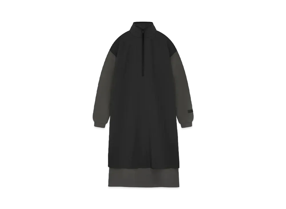 FEAR OF GOD ESSENTIALS Women's Nylon Fleece Mockneck Sweater Dress "Ink/ Jet Black"
