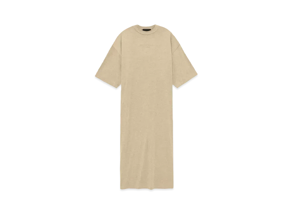 FEAR OF GOD ESSENTIALS Women's 3/4 Sleeve Dress "Gold Heather"