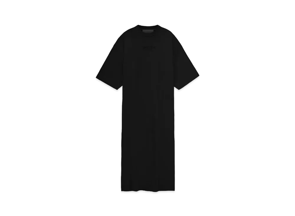 FEAR OF GOD ESSENTIALS Women's 3/4 Sleeve Dress "Jet Black"