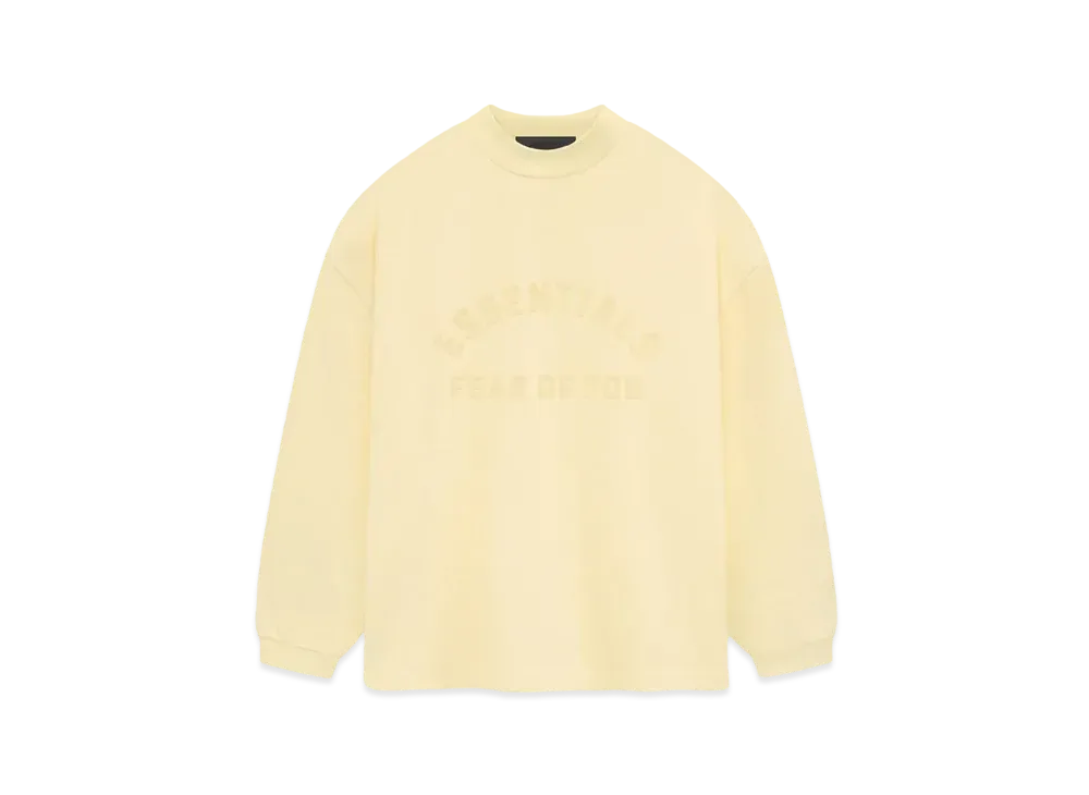 FEAR OF GOD ESSENTIALS Heavy Jersey LS Tee "Gold Heather"
