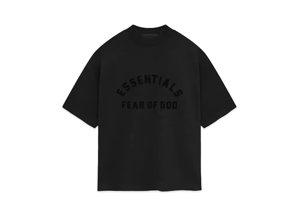 FEAR OF GOD ESSENTIALS Heavy Jersey Crewneck T-shirt "Jet Black"