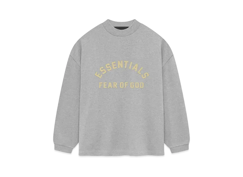 FEAR OF GOD ESSENTIALS Heavy Jersey Longsleeve T-shirt "Light Heather Grey"