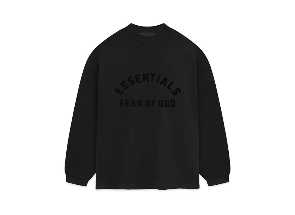 FEAR OF GOD ESSENTIALS Heavy Jersey Longsleeve T-shirt "Jet Black"
