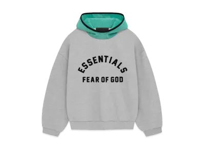 FEAR OF GOD ESSENTIALS Nylon Fleece Hoodie "Light Heather Grey"