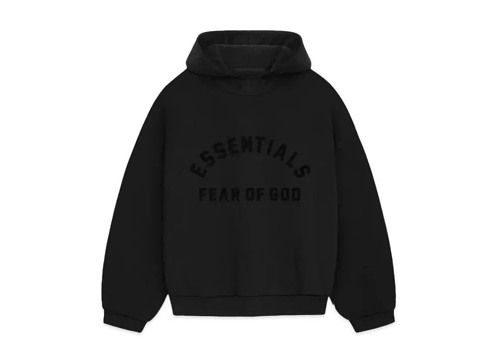 FEAR OF GOD ESSENTIALS Nylon Fleece Hoodie "Jet Black"